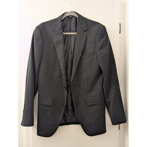 Bonobos Mens Dark Gray Suit Jacket Standard Fit 2-Button Notch Lapel